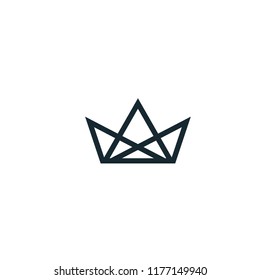 crown icon logo template