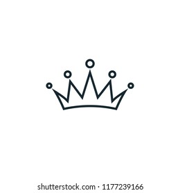 crown icon logo template