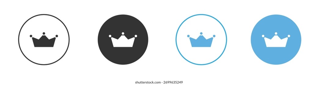 Conjunto de diseño de Plantilla de logotipo de icono de corona