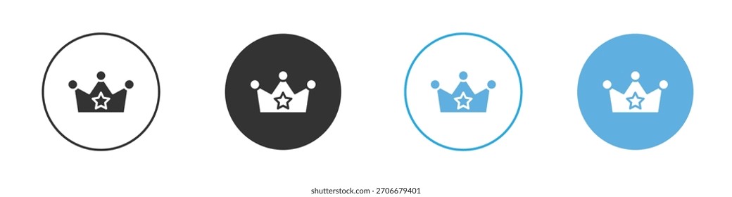 Crown icon Logo Template Design set