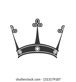 crown icon logo template - Vector