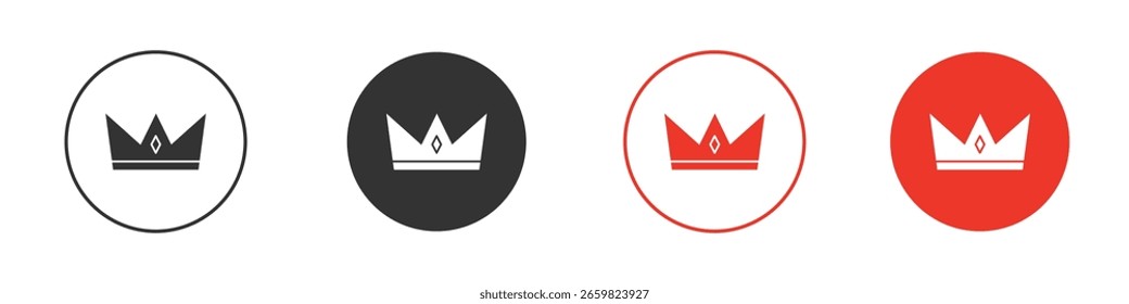 Icono de la corona para el logotipo, símbolo de la muestra del Vector para el diseño