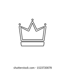 Crown icon. Luxury design element. Royalty sign
