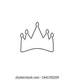 Crown icon. Luxury design symbol