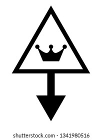 crown icon and map pin. logo concept. Designed for your web site design, logo, app, UI