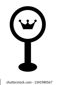 crown icon and map pin. logo concept. Designed for your web site design, logo, app, UI