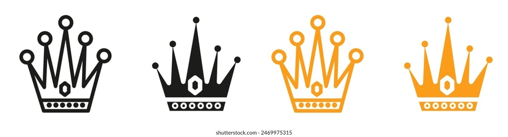 Crown icon mark in filled style