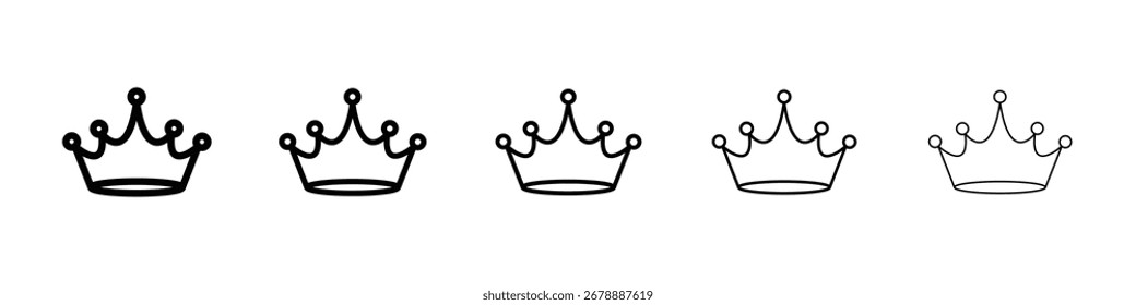 Crown icon for mobile concept and web design.