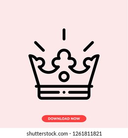 Crown icon modern vector style