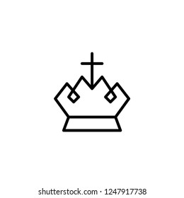 Crown icon. Monarch sign