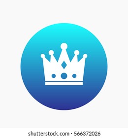crown icon, monarch symbol, vector illustration