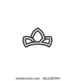crown icon, in monoline style