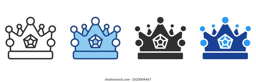Crown Icon Multiple Style Vector Collection