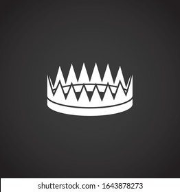 Crown icon on background for graphic and web design. Creative illustration concept symbol for web or mobile app.