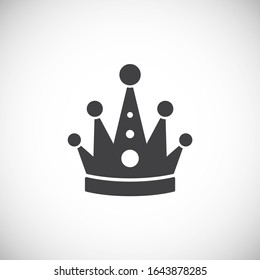 Crown icon on background for graphic and web design. Creative illustration concept symbol for web or mobile app.