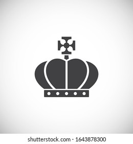 Crown icon on background for graphic and web design. Creative illustration concept symbol for web or mobile app.