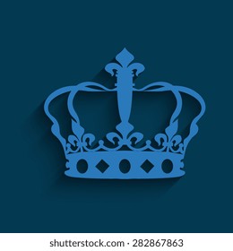 Crown icon  on a blue background