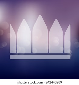 crown icon on blurred background
