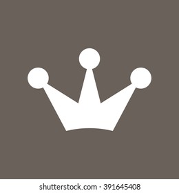 Crown Icon on Dark Gray Color. Eps-10.