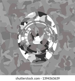 crown icon on grey camo texture
