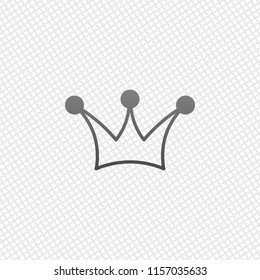 Crown icon. On grid background