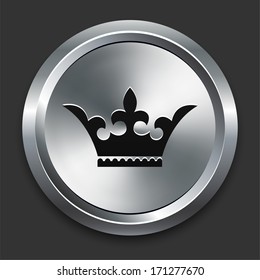 Crown Icon on Metallic Button Collection