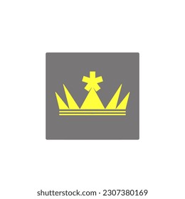 Crown icon on a transparent black background 