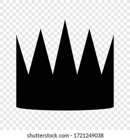 Crown icon on transparent grid
