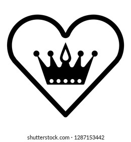 Crown icon on white background, flat style
