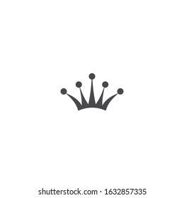 Crown icon on white background, vector illustration.