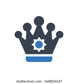 Crown icon on white background.
