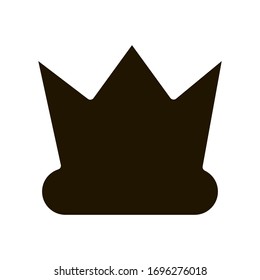 Icono de corona sobre fondo blanco. Ilustración del vector EPS 10.