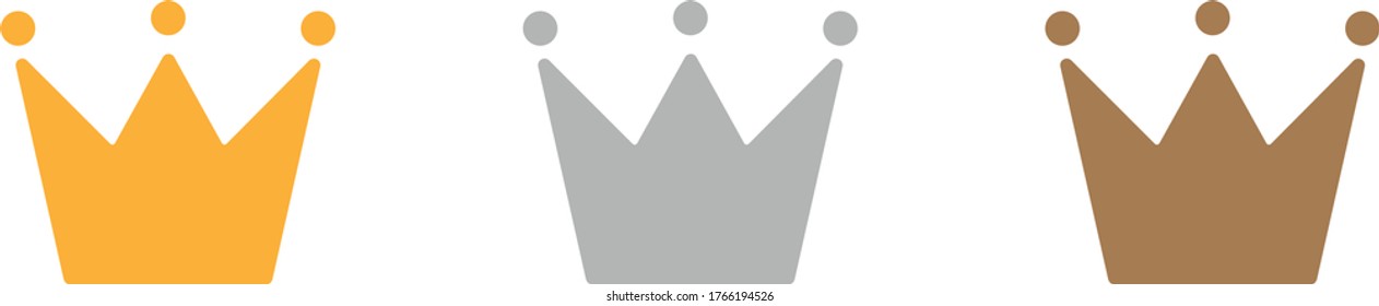 crown icon on white background - crown icon trendy and modern medal symbol for logo, web, app, UI. Ranking, popularity, customer satisfaction, competition concept