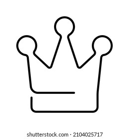 crown icon on white background, vector illustration.