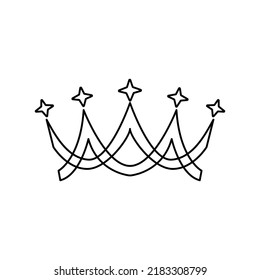 crown icon on a white background, vector illustration