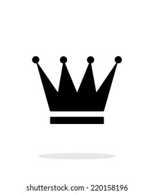 Crown icon on white background. Vector illustration.