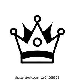 Crown Icon on White Background – Royalty and Luxury Symbol for Power, Leadership, and Prestige Themes