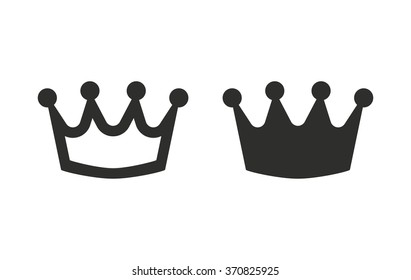 Crown  icon  on white background. Vector illustration.