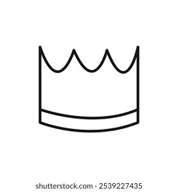 Crown icon outline collection or set in black and white