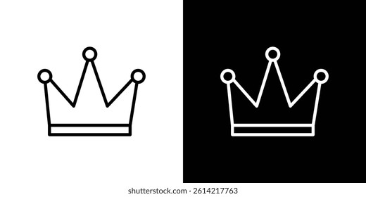 Crown icon outline collection for web design