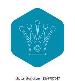 Crown icon. Outline illustration of crown vector icon for web