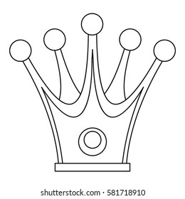 Crown icon. Outline illustration of crown vector icon for web