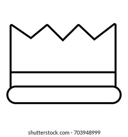 Crown icon. Outline illustration vector icon for web