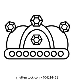 Crown icon. Outline illustration of crown vector icon for web