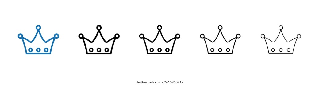Crown icon Outline vector logo for web ui