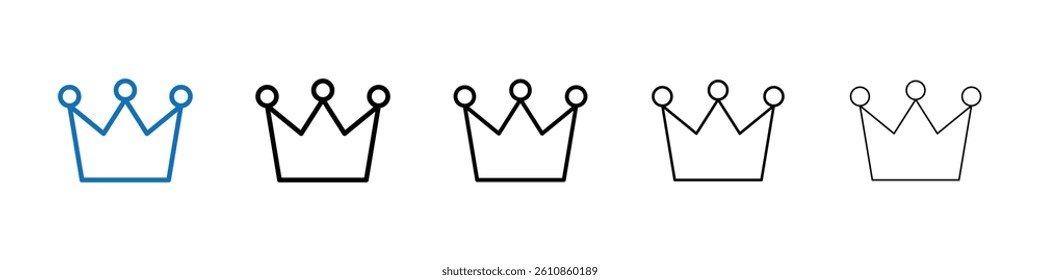 Crown icon Outline vector logo for web ui