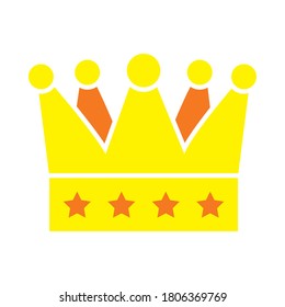 icono de la corona sobre fondo blanco, estilo plano, ilustración vectorial
