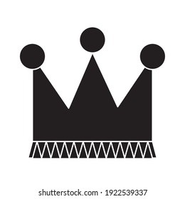 icono de la corona sobre fondo blanco, estilo de la silueta, ilustración vectorial