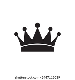 Crown icon over white background, silhouette style concept. vector illustration