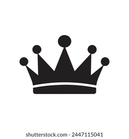 Crown icon over white background, silhouette style concept. vector illustration